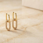 OW Geo Earrings – Earrings by Olluwa, 18k gold-plated stainless steel