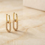 OW Geo Earrings – Earrings by Olluwa, 18k gold-plated stainless steel
