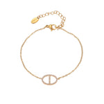OW Emilie Bracelet – Bracelet by Olluwa, 18k gold-plated stainless steel, product flat lay