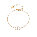OW Emilie Bracelet – Bracelet by Olluwa, 18k gold-plated stainless steel, product flat lay