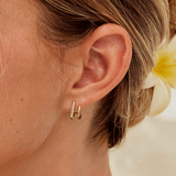 OW Alexia Earrings – Earrings by Olluwa, 18k gold-plated stainless steel, product flat lay