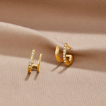 OW Alexia Earrings – Earrings by Olluwa, 18k gold-plated stainless steel, side view