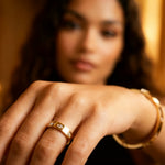 OW Dynasty Ring – Ring by Olluwa, 18k gold-plated stainless steel, band detail