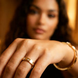 OW Dynasty Ring – Ring by Olluwa, 18k gold-plated stainless steel, band detail