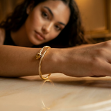 OW Love Bracelet – Bracelet by Olluwa, 18k gold-plated stainless steel, product packaging