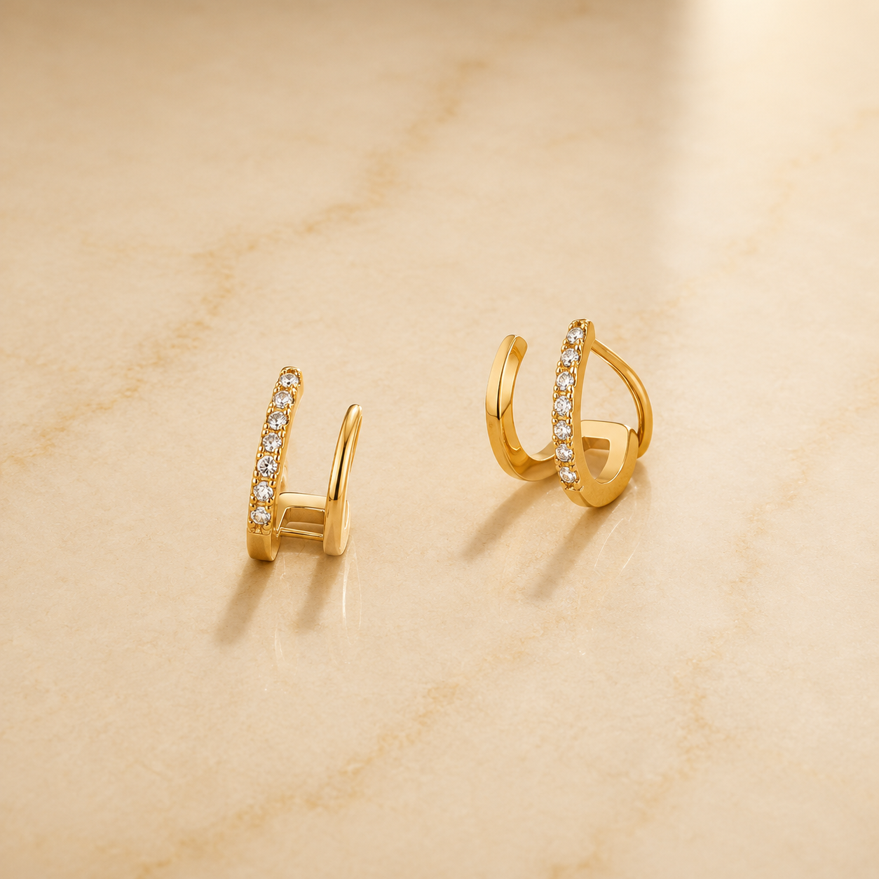 OW Alexia Earrings – Earrings by Olluwa, 18k gold-plated stainless steel