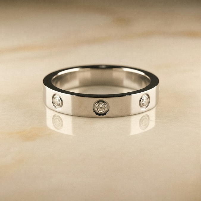 OW Dynasty Ring – Ring by Olluwa, 18k gold-plated stainless steel, styled on the hand