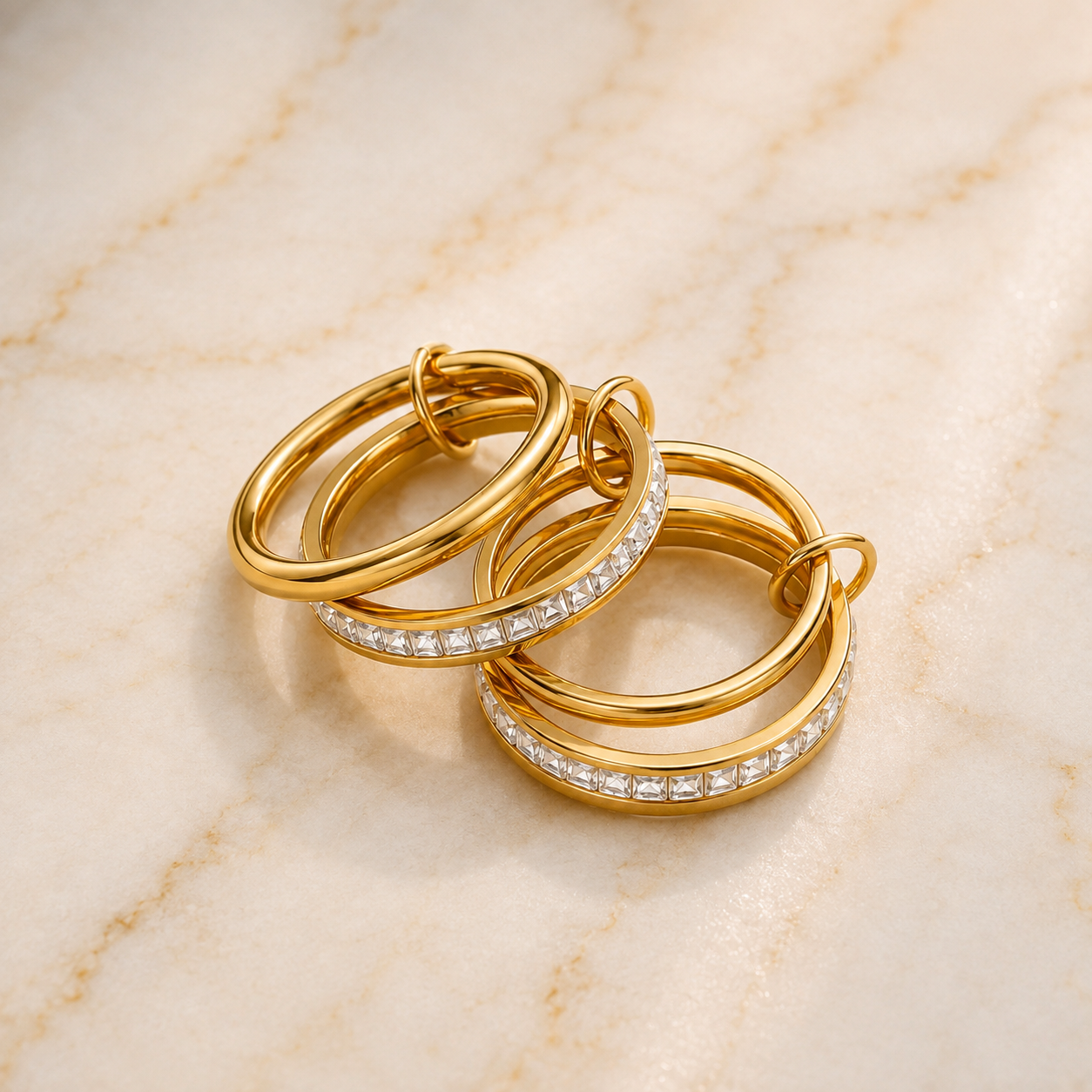 OW Infinite Ring – Ring by Olluwa, 18k gold-plated stainless steel
