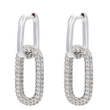 OW Geo Earrings – Earrings by Olluwa, 18k gold-plated stainless steel, close-up detail