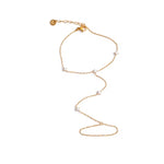OW Mila Handchain – Bracelet by Olluwa, 18k gold-plated stainless steel, styled on wrist