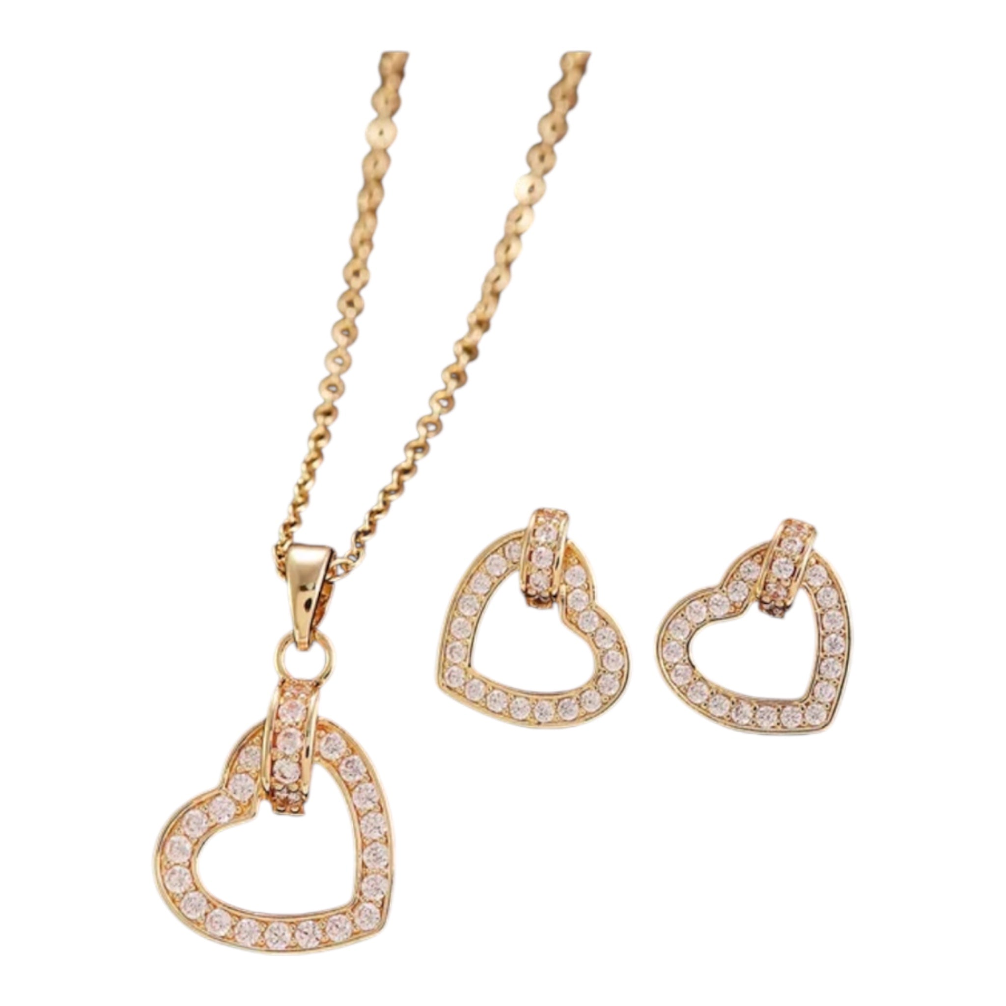 OW Two Lovers Necklace – Necklace by Olluwa, 18k gold-plated stainless steel, styled around the neck