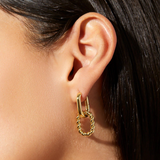 VINCI Earrings – Earrings by Olluwa, 18k gold-plated stainless steel, additional angle