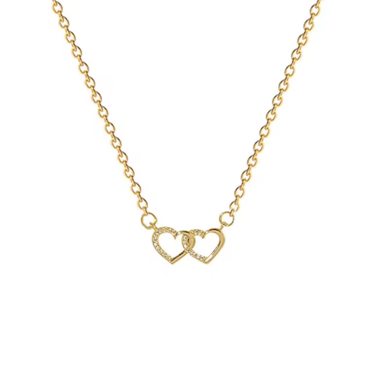 OW Opaline Necklace – Necklace by Olluwa, 18k gold-plated stainless steel, close-up pendant detail