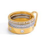 OW Sedition Ring – Ring by Olluwa, 18k gold-plated stainless steel, close-up detail