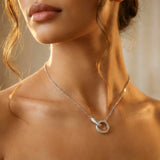 OW Golden Necklace – Necklace by Olluwa, 18k gold-plated stainless steel, chain clasp detail