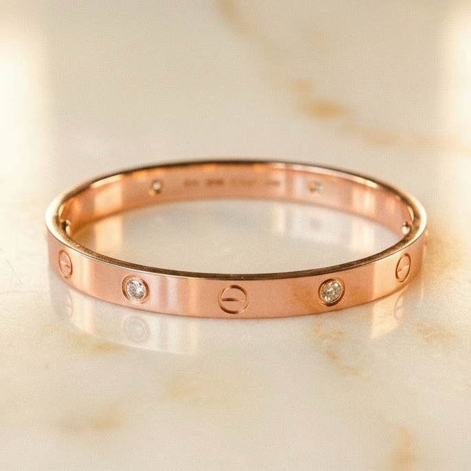 OW Monarch Bracelet – Bracelet by Olluwa, 18k gold-plated stainless steel, styled on wrist