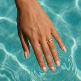 OW Luna Ring – Ring by Olluwa, 18k gold-plated stainless steel, close-up detail