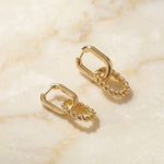 VINCI Earrings – Earrings by Olluwa, 18k gold-plated stainless steel