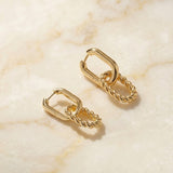 VINCI Earrings – Earrings by Olluwa, 18k gold-plated stainless steel