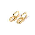 VINCI Earrings – Earrings by Olluwa, 18k gold-plated stainless steel, worn styling shot