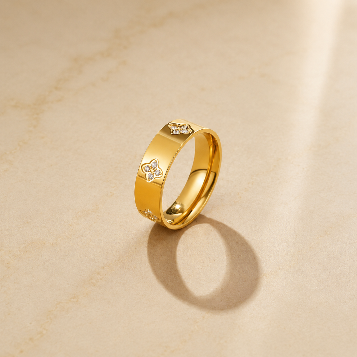 OW Olensya Ring – Ring by Olluwa, 18k gold-plated stainless steel