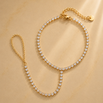 OW Amira Handchain – Bracelet by Olluwa, 18k gold-plated stainless steel, close-up chain detail