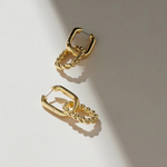 VINCI Earrings – Earrings by Olluwa, 18k gold-plated stainless steel, side profile