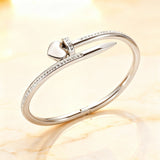 OW Love Bracelet – Bracelet by Olluwa, 18k gold-plated stainless steel, lifestyle shot