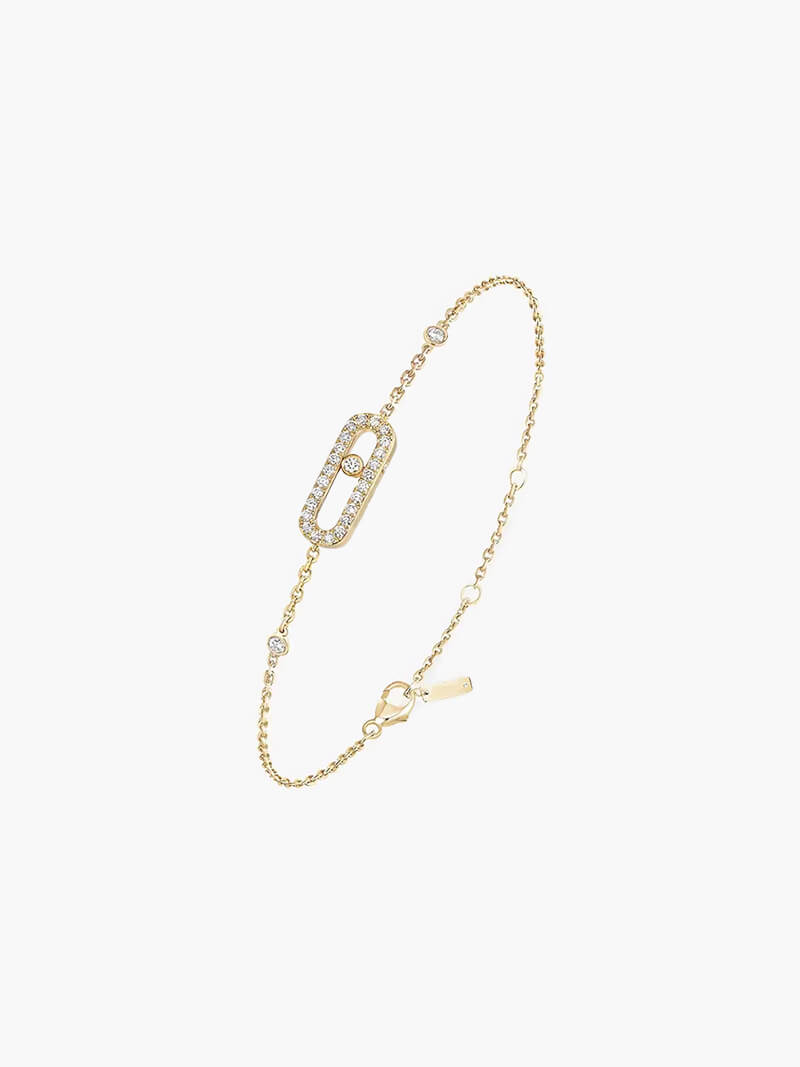 OW Atlas Bracelet – Bracelet by Olluwa, 18k gold-plated stainless steel, styled on wrist
