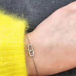 OW Atlas Bracelet – Bracelet by Olluwa, 18k gold-plated stainless steel, worn outdoors