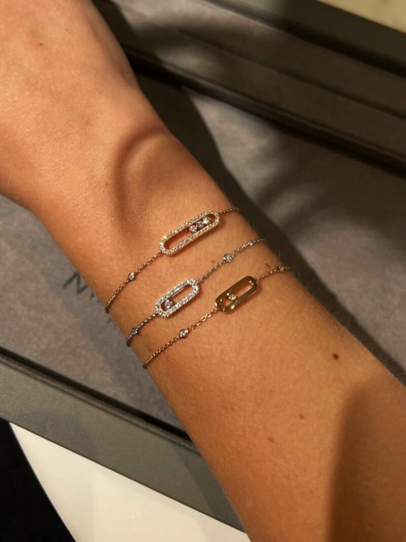 OW Atlas Bracelet – Bracelet by Olluwa, 18k gold-plated stainless steel, link chain detail