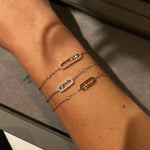 OW Atlas Bracelet – Bracelet by Olluwa, 18k gold-plated stainless steel, link chain detail