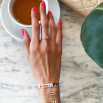 OW Atlas Bracelet – Bracelet by Olluwa, 18k gold-plated stainless steel, product flat lay