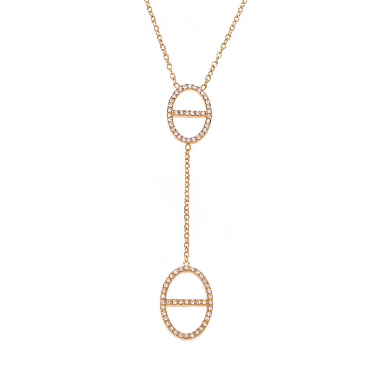 OW Tanya Necklace – Necklace by Olluwa, 18k gold-plated stainless steel, close-up chain detail