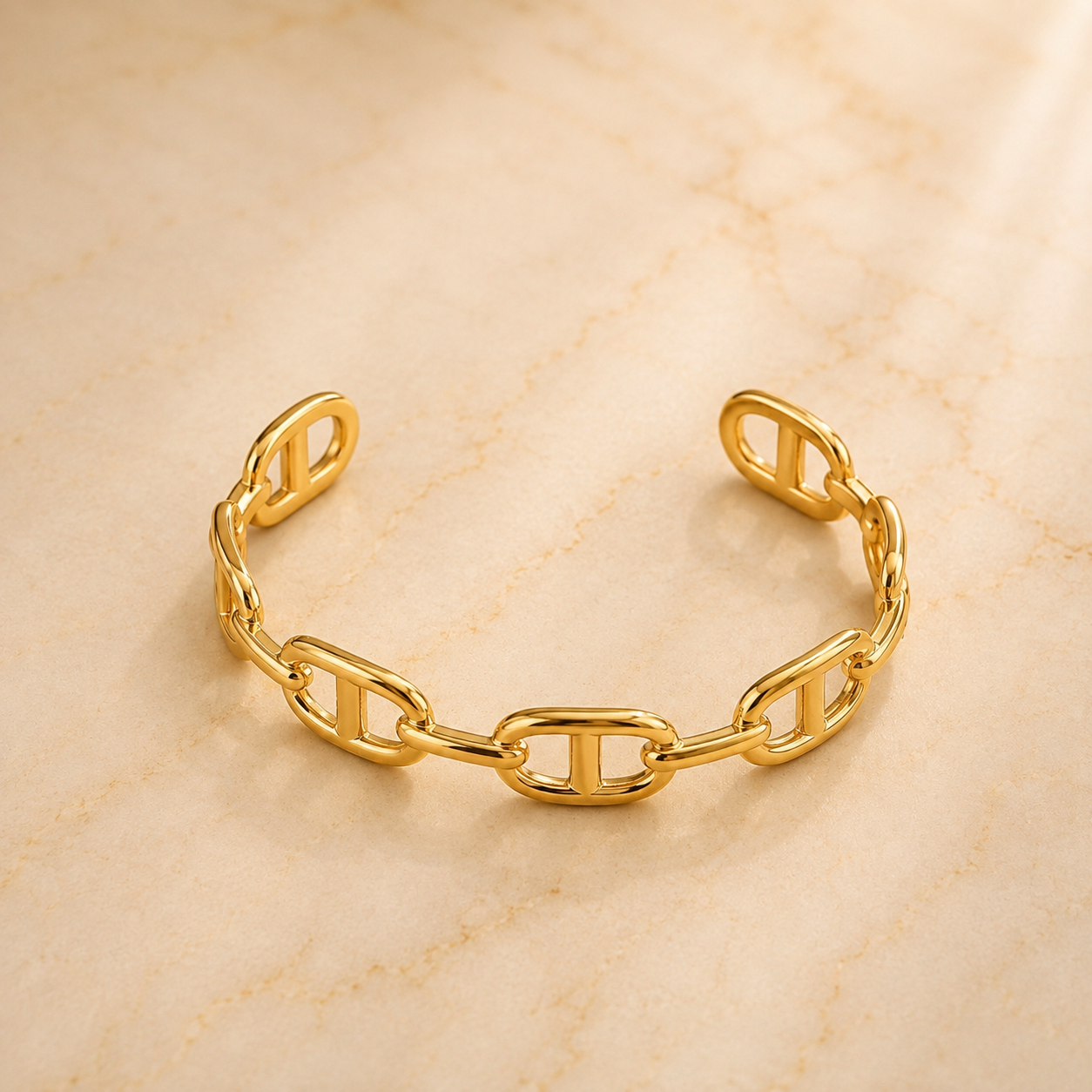 OW Zaria Bracelet – Bracelet by Olluwa, 18k gold-plated stainless steel