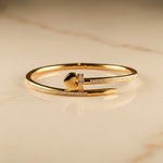 OW Love Bracelet – Bracelet by Olluwa, 18k gold-plated stainless steel