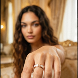 OW Iconic Ring – Ring by Olluwa, 18k gold-plated stainless steel, side view