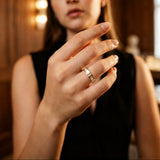 OW Iconic Ring – Ring by Olluwa, 18k gold-plated stainless steel, lifestyle shot