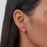 OW Alexia Earrings – Earrings by Olluwa, 18k gold-plated stainless steel, close-up detail