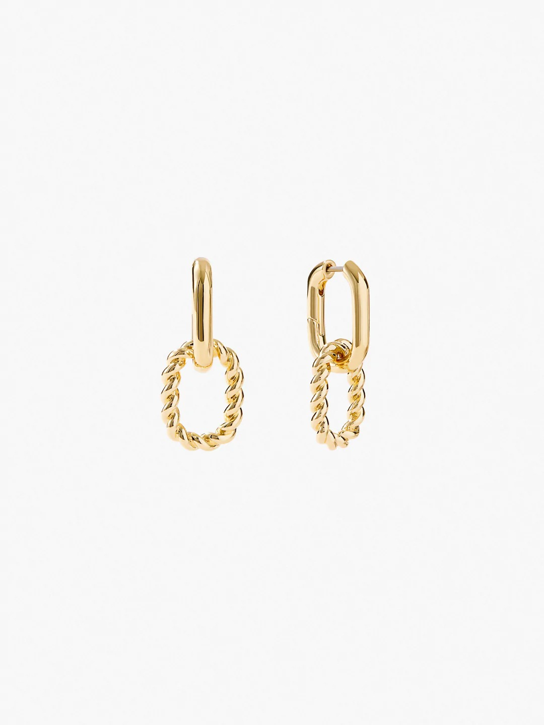 VINCI Earrings – Earrings by Olluwa, 18k gold-plated stainless steel, close-up detail
