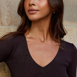 OW Lumielle Necklace – Necklace by Olluwa, 18k gold-plated stainless steel, product flat lay