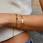 OW Olensya Bracelet – Bracelet by Olluwa, 18k gold-plated stainless steel, close-up detail