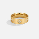 OW Olensya Ring – Ring by Olluwa, 18k gold-plated stainless steel, side view