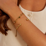 OW Penelope Bracelet – Bracelet by Olluwa, 18k gold-plated stainless steel, styled on the wrist