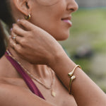 OW Emma Bracelet – Bracelet by Olluwa, 18k gold-plated stainless steel, close-up detail