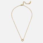 OW Crystal Clover Necklace – Necklace by Olluwa, 18k gold-plated stainless steel, pendant close-up