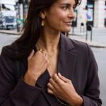 OW Crystal Clover Necklace – Necklace by Olluwa, 18k gold-plated stainless steel, layered look