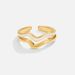 OW Savanahh Ring – Ring by Olluwa, 18k gold-plated stainless steel, close-up detail